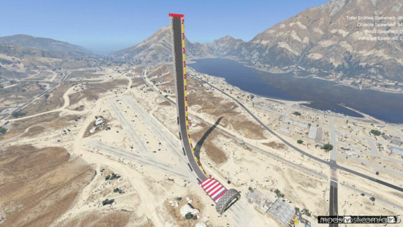 GTA 5 Map Mod: Vehicles Climb Test Ramp (Featured)