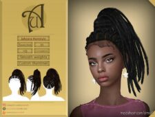 Sims 4 Female Mod: Jahzara – Thick Locs High Ponytail Female Hairstyle (Featured)