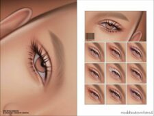 Sims 4 Eyeliner Makeup Mod: Maxis Match 2D Eyelashes | N34 (Featured)