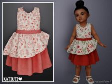 Sims 4 Female Clothes Mod: Toddler Puffy Dress (Image #2)