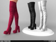 Sims 4 Female Shoes Mod: High Heel Boots – S052301 (Featured)