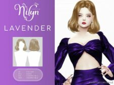 Sims 4 Female Mod: Lavender Hair – NEW Mesh (Featured)