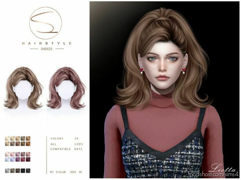 Sims 4 Female Mod: High Ponytail Hair (Liotta) 040623 (Featured)