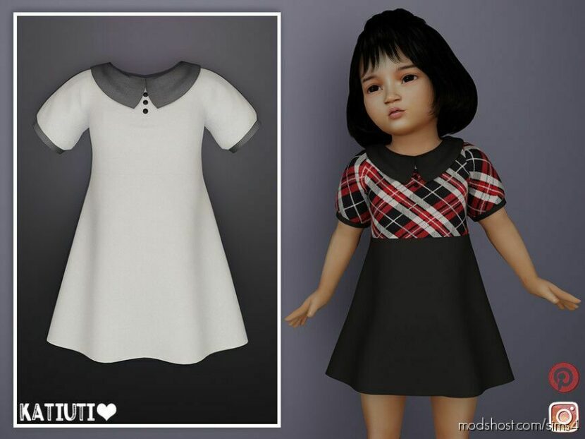 Sims 4 Dress Clothes Mod: Toddler Modest Dress (Featured)