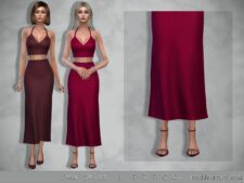 Sims 4 Female Clothes Mod: BEA Top & Skirt (Featured)