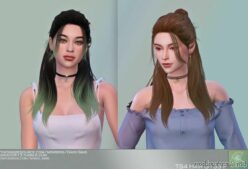 Sims 4 Female Mod: Half Updo Hairstyle – G133 (Featured)