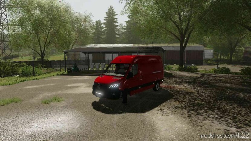 FS22 Mercedes-Benz Vehicle Mod: Sprinter L2H2 2021 Edit (Featured)