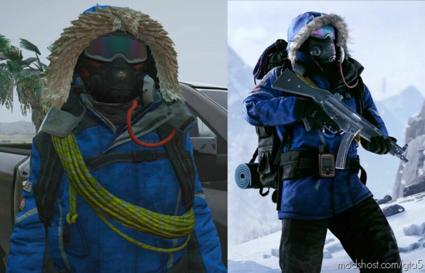 GTA 5 Player Mod: Full Body Arctic Suit From Rust For MP Male (Featured)