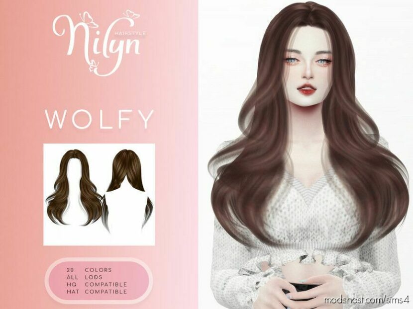 Sims 4 Female Mod: Wolfy Hair – NEW Mesh (Featured)