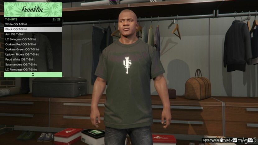 GTA 5 Player Mod: Iuscre Merch For Franklin V1.1 (Featured)