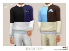 Sims 4 Teen Clothes Mod: Ryan SET (Top&shorts) (Featured)