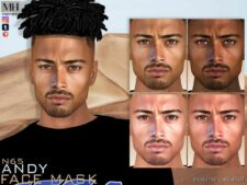 Sims 4 Male Makeup Mod: Andy Face Mask N65 (Featured)