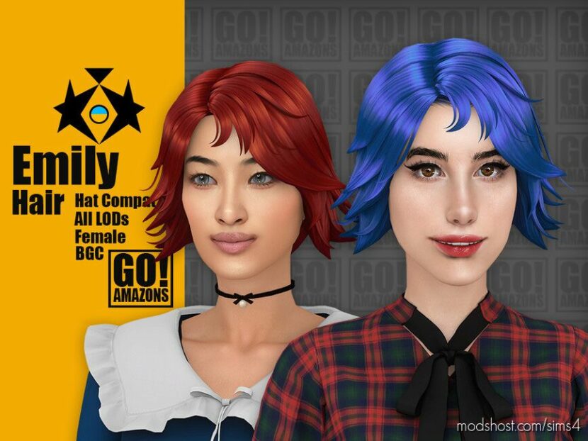 Sims 4 Female Mod: Emily Hair (Featured)