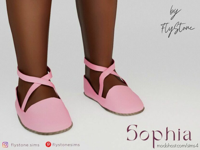 Sims 4 Kid Shoes Mod: Sophia – Toddler Patent Leather Flats With Straps (Featured)