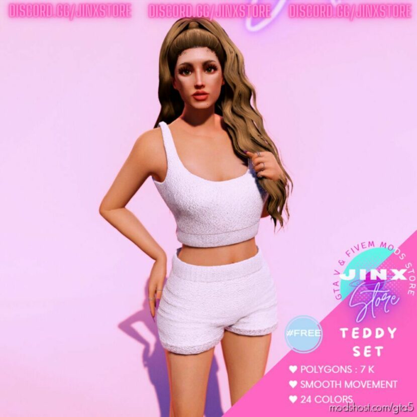 GTA 5 Player Mod: Teddy SET For MP Female (Featured)