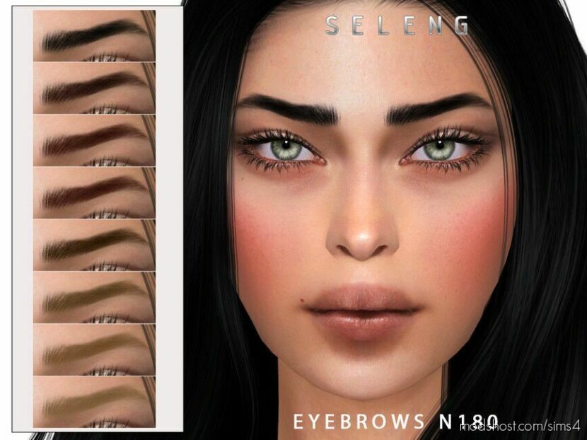 Sims 4 Eyebrows Hair Mod: N180 (Featured)