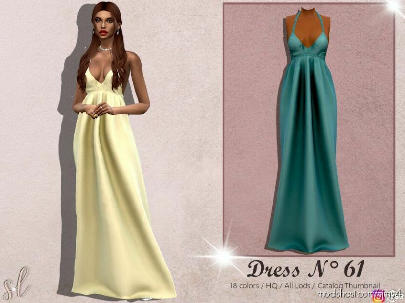 Sims 4 Female Clothes Mod: Sl Dress 61 (Featured)