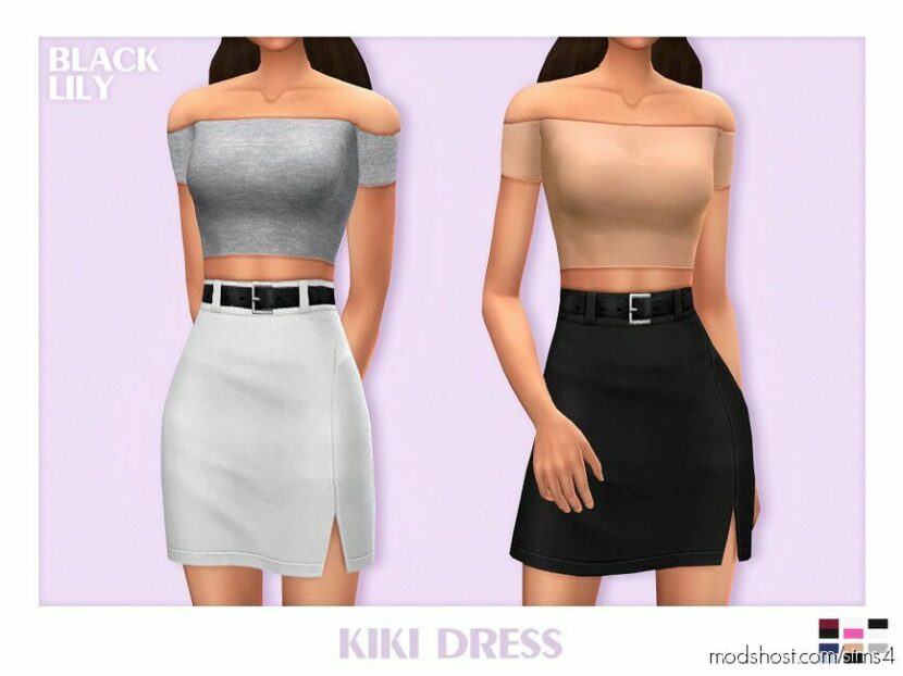 Sims 4 Teen Clothes Mod: Kiki Dress (Featured)