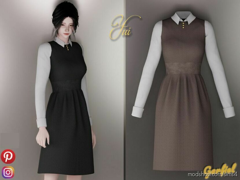 Sims 4 Elder Clothes Mod: YUI – Lovely Vintage Dress (Featured)