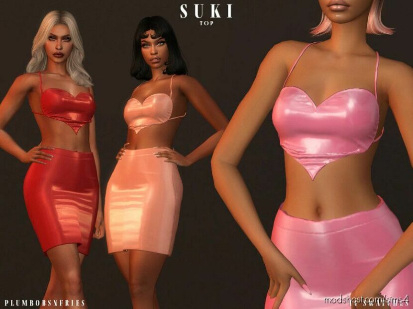 Sims 4 Female Clothes Mod: Suki SET (Featured)