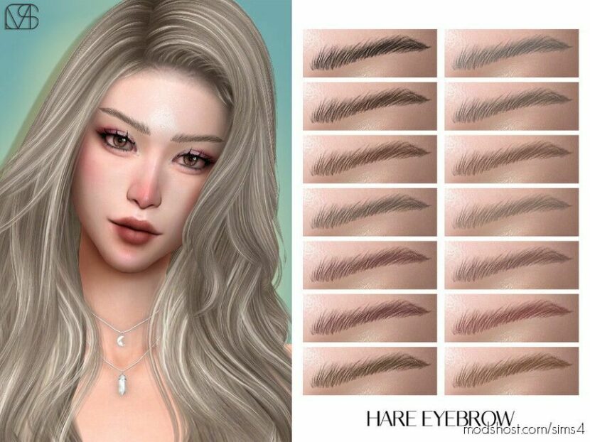 Sims 4 Eyebrows Hair Mod: Hare Eyebrows (Featured)