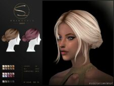 Sims 4 Female Mod: Updo Hairstyle Luna (050623) By S-Club (Featured)