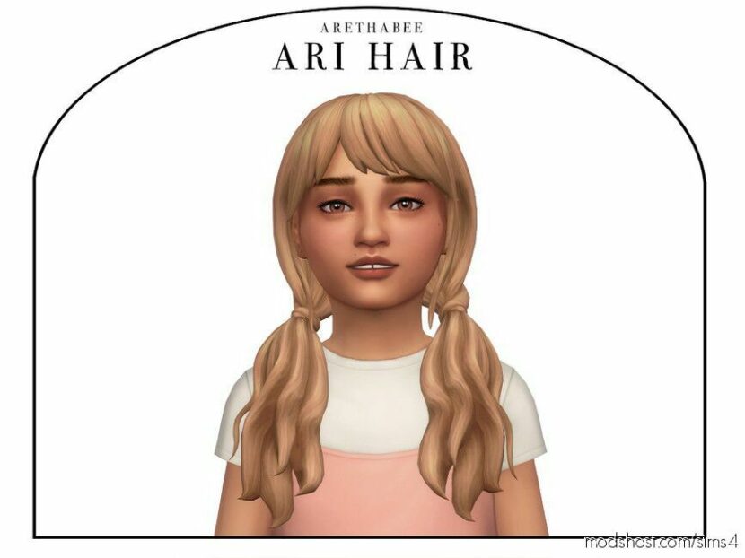 Sims 4 Kid Mod: ARI Hair (Children) (Featured)