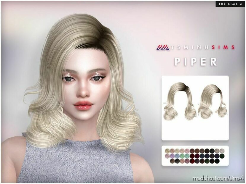 Sims 4 Female Mod: Piper Hair (Featured)