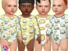 Sims 4 Female Clothes Mod: Infant Jungle Baby Onesie (Featured)