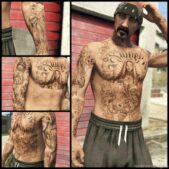 GTA 5 Player Mod: Vago X Azteca Tattoo Pack (Image #3)