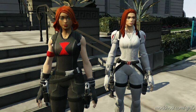 GTA 5 Player Mod: Black Widow – Fortnite Add-On PED (Featured)