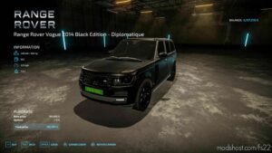 FS22 Car Mod: Range Rover Vogue 2014 Black Edition (Image #4)