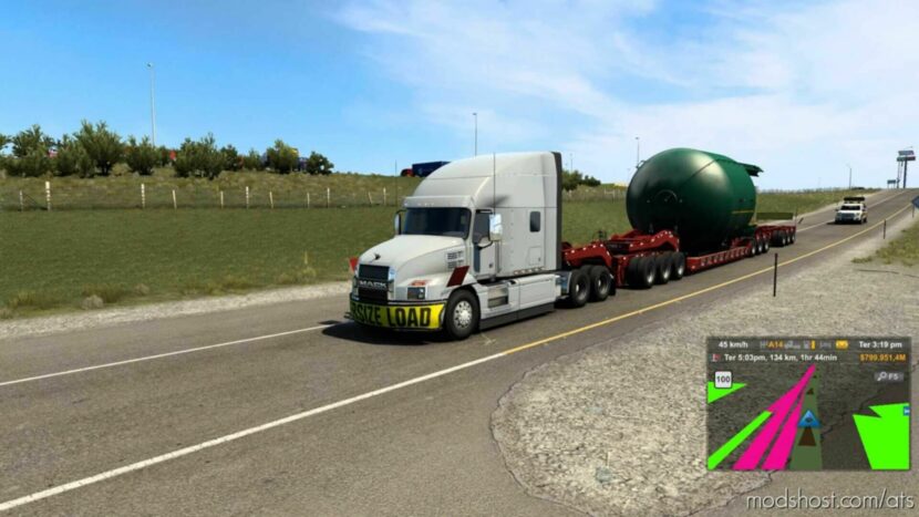 ATS Mod: Speed 100 KM/H Special Transport 1.40-1.48 (Featured)