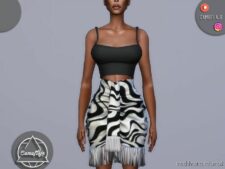 Sims 4 Adult Clothes Mod: SET 312 – TOP & Vacation Skirt (Image #2)