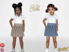 Sims 4 Female Clothes Mod: Yukiko – A Formal Outfit For Toddlers (Image #2)