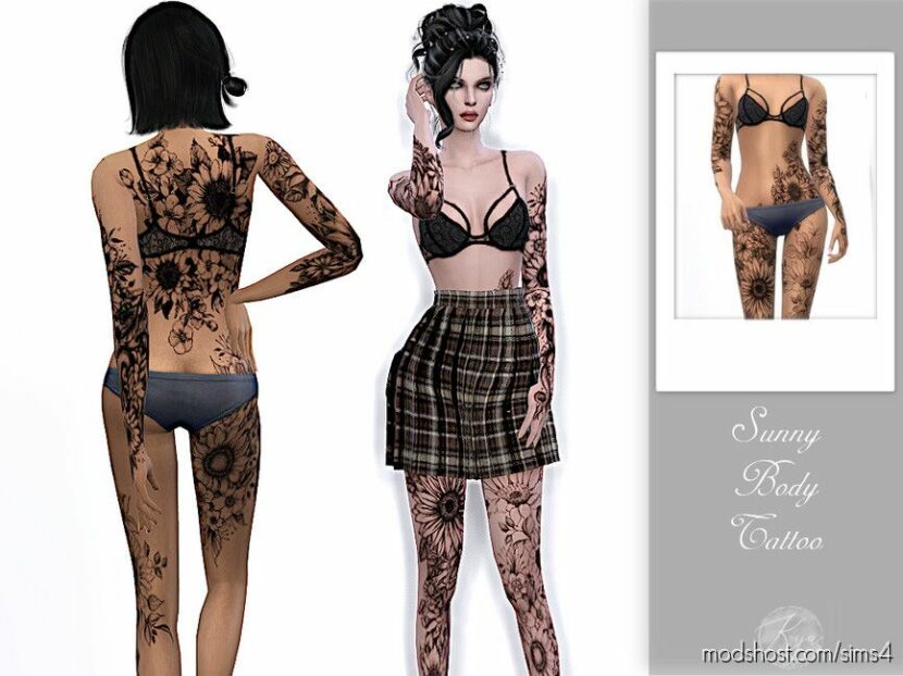 Sims 4 Female Mod: Sunny Body Tattoo (Featured)