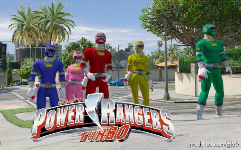 GTA 5 Player Mod: Power Rangers Turbo (Add-On Peds) V1.1 (Featured)