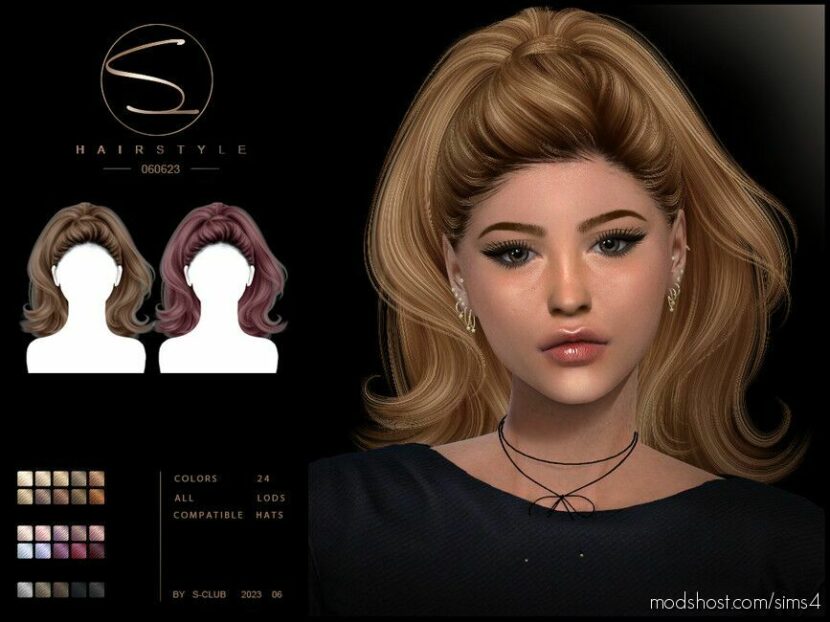 Sims 4 Female Mod: High Ponytail Hair (Cindy) 060623 (Featured)