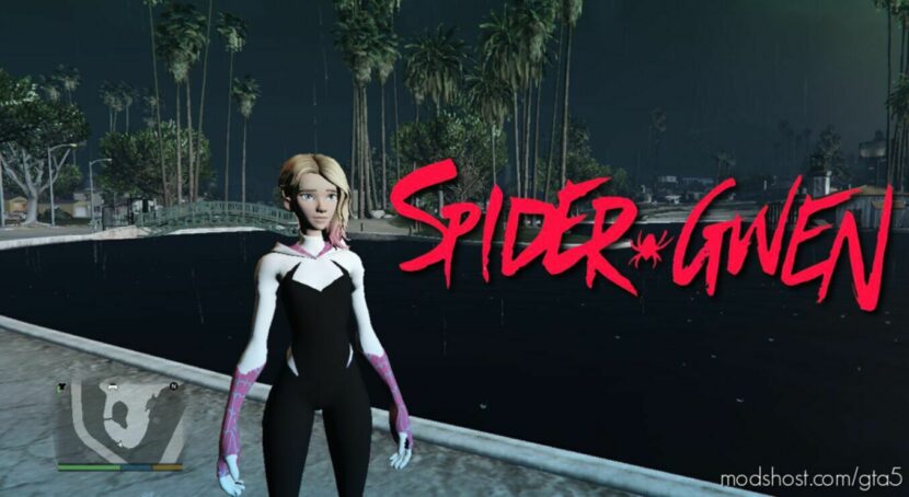 GTA 5 Player Mod: Spider-Gwen Across The Spider Verse V Beta (Featured)