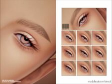 Sims 4 Eyeliner Makeup Mod: Maxis Match 2D Eyelashes N36 Unisex (Featured)