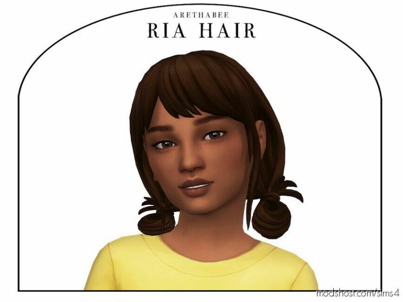 Sims 4 Female Mod: RIA Hair (Children) (Featured)