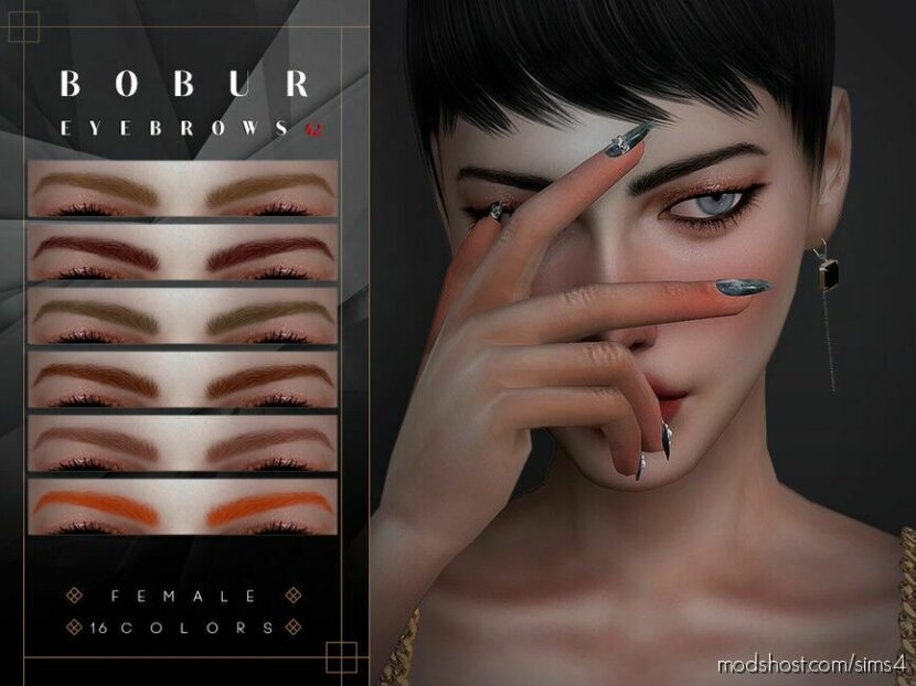 Sims 4 Eyebrows Hair Mod: Thin Pointed Eyebrows (Featured)