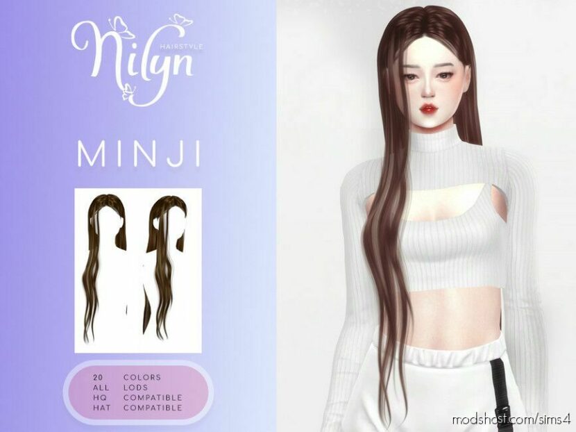 Sims 4 Female Mod: Minji Hair – NEW Mesh (Featured)