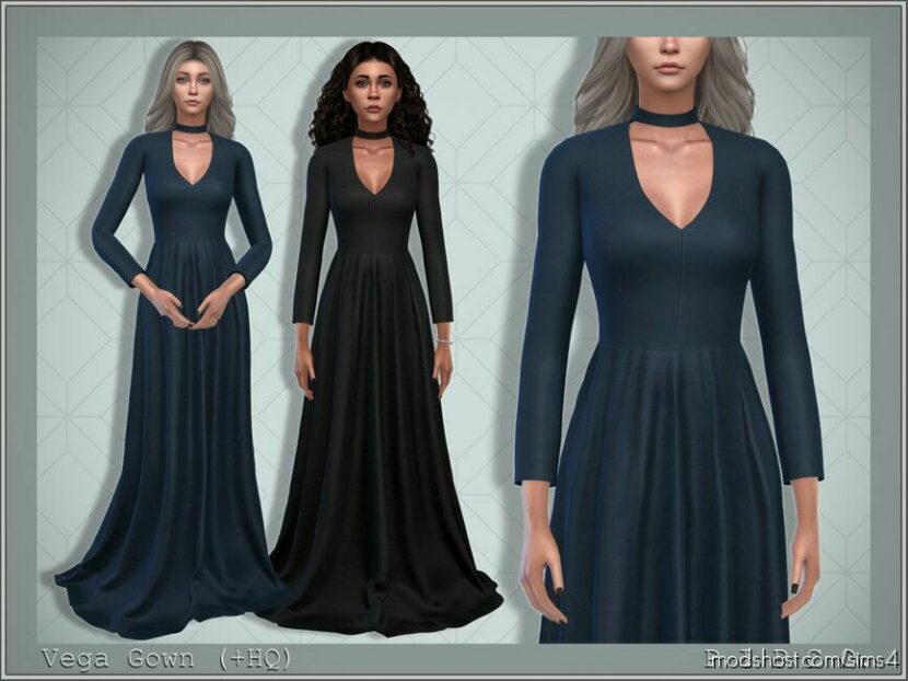 Sims 4 Female Clothes Mod: Vega Gown. (Featured)