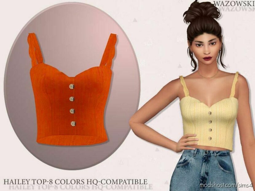 Sims 4 Adult Clothes Mod: Hailey TOP (Featured)