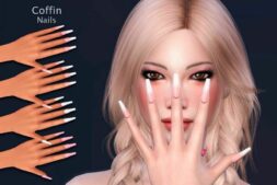 Sims 4 Female Accessory Mod: Coffin Nails (Featured)