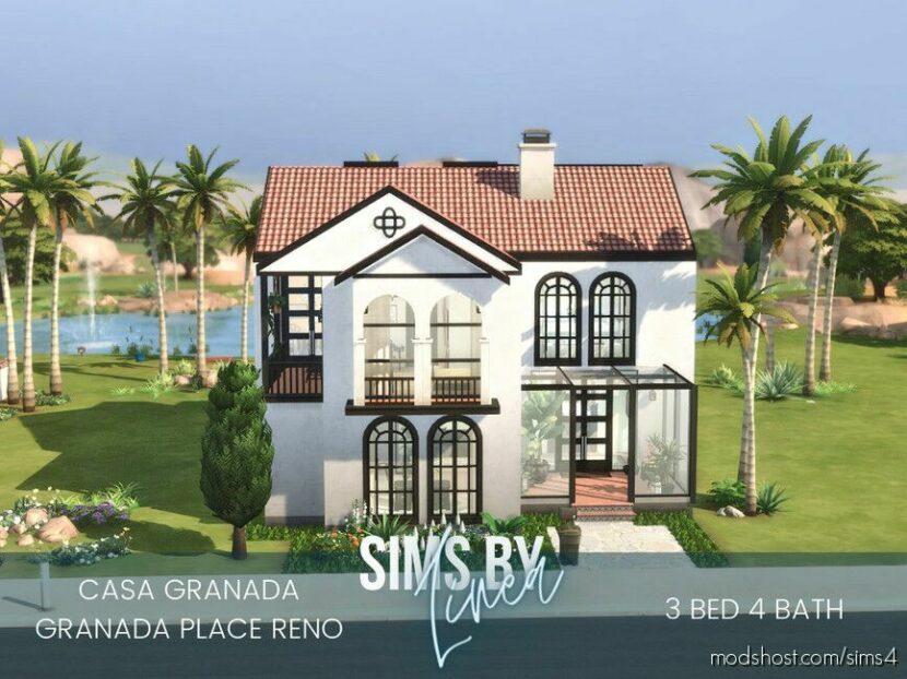 Sims 4 House Mod: Casa Granada: Place Renovation No CC (Featured)