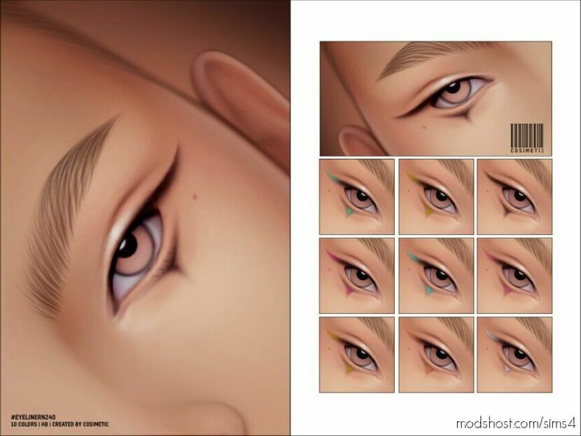 Sims 4 Eyeliner Makeup Mod: Willow Smith’s Eyeliner N240 (Featured)