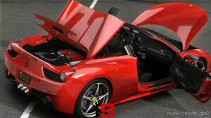 GTA 5 Ferrari Vehicle Mod: 2010 Ferrari 458 Spider Add-On | Animated Roof (Image #2)