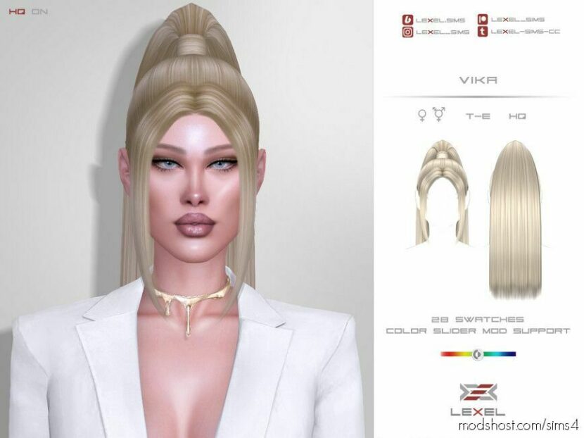 Sims 4 Female Mod: Vika Hairstyle (Featured)